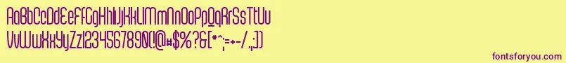 ScantypeboldPersonal Font – Purple Fonts on Yellow Background