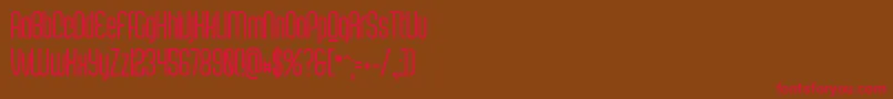 ScantypeboldPersonal Font – Red Fonts on Brown Background