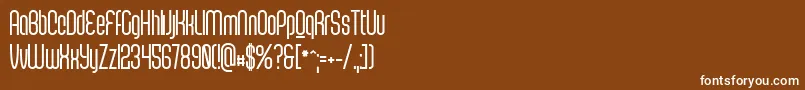 フォントScantypeboldPersonal – 茶色の背景に白い文字