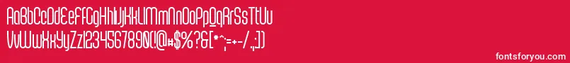 フォントScantypeboldPersonal – 赤い背景に白い文字