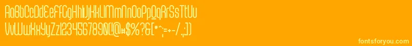 フォントScantypeboldPersonal – オレンジの背景に黄色の文字
