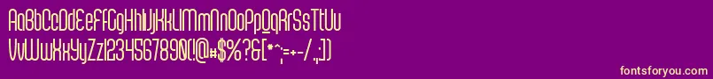Fonte ScantypeboldPersonal – fontes amarelas em um fundo roxo
