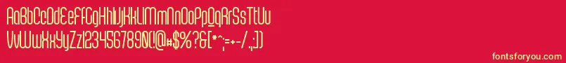 ScantypeboldPersonal Font – Yellow Fonts on Red Background