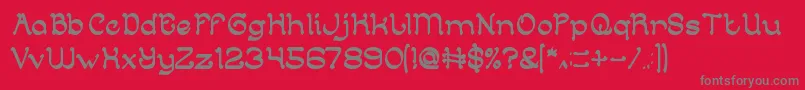 ArabianKnight Font – Gray Fonts on Red Background