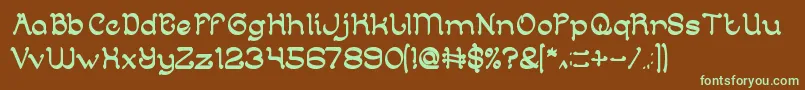 ArabianKnight Font – Green Fonts on Brown Background