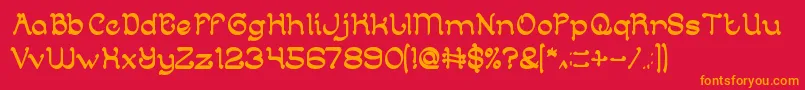 ArabianKnight Font – Orange Fonts on Red Background