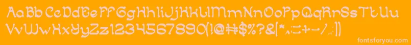 ArabianKnight Font – Pink Fonts on Orange Background