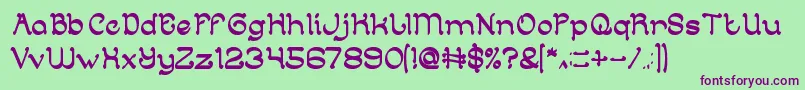 ArabianKnight Font – Purple Fonts on Green Background