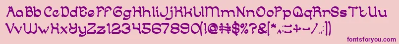 ArabianKnight Font – Purple Fonts on Pink Background