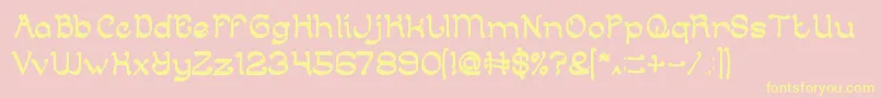 ArabianKnight Font – Yellow Fonts on Pink Background