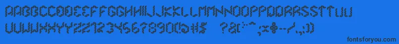 Merkur Font – Black Fonts on Blue Background