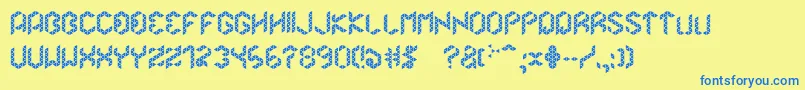 Merkur Font – Blue Fonts on Yellow Background