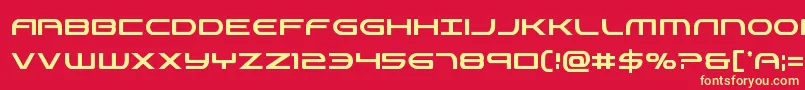 Antietamxtracond Font – Yellow Fonts on Red Background