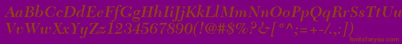 Weitere Informationen zur TycoonSsiSemiBoldItalic-Schriftart TycoonSsiSemiBoldItalic-Schriftart – Braune Schriften auf violettem Hintergrund