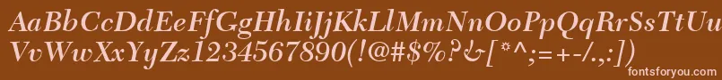 TycoonSsiSemiBoldItalic Font – Pink Fonts on Brown Background