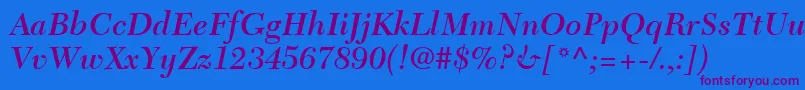 More about TycoonSsiSemiBoldItalic Font TycoonSsiSemiBoldItalic Font – Purple Fonts on Blue Background