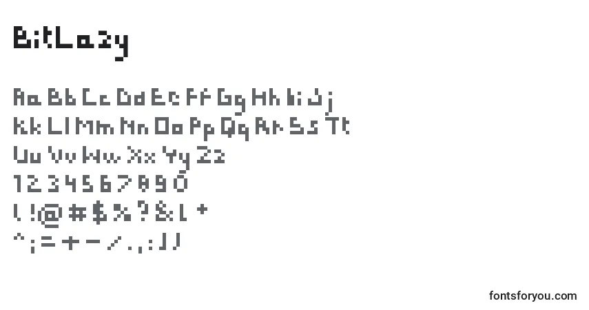 Schriftart BitLazy – Alphabet, Zahlen, spezielle Symbole