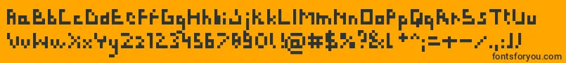 BitLazy Font – Black Fonts on Orange Background