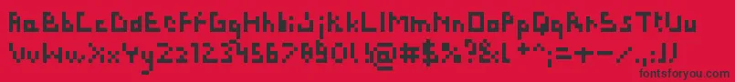 BitLazy Font – Black Fonts on Red Background