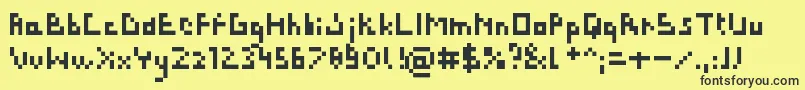 BitLazy Font – Black Fonts on Yellow Background