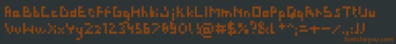 BitLazy Font – Brown Fonts on Black Background
