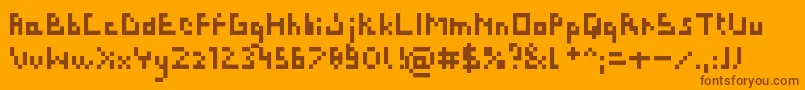 BitLazy Font – Brown Fonts on Orange Background