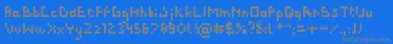 BitLazy Font – Gray Fonts on Blue Background