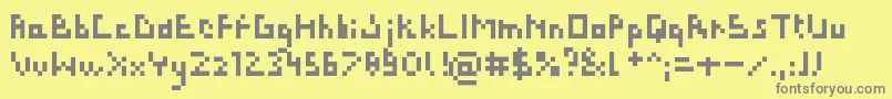 More about BitLazy Font BitLazy Font – Gray Fonts on Yellow Background