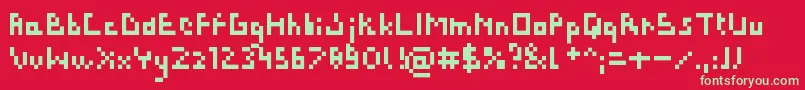 BitLazy Font – Green Fonts on Red Background