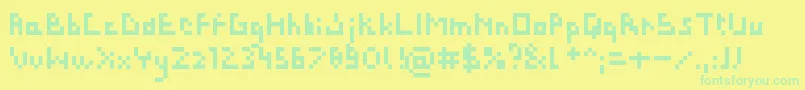 BitLazy Font – Green Fonts on Yellow Background