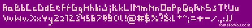 BitLazy Font – Pink Fonts on Purple Background