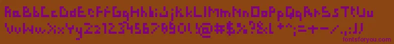 BitLazy Font – Purple Fonts on Brown Background