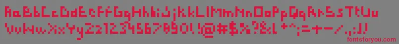 BitLazy Font – Red Fonts on Gray Background