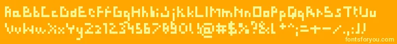 BitLazy Font – Yellow Fonts on Orange Background