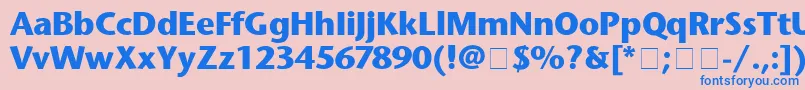 StoneSansBold Font – Blue Fonts on Pink Background