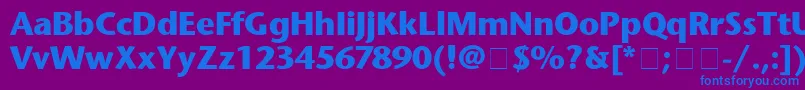 StoneSansBold Font – Blue Fonts on Purple Background