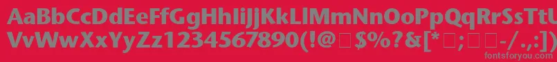 フォントStoneSansBold – 赤い背景に灰色の文字