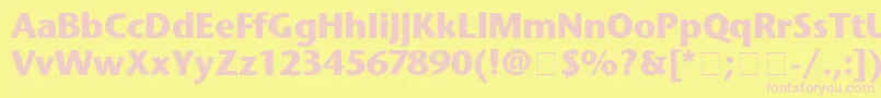 Шрифт StoneSansBold – розовые шрифты на жёлтом фоне