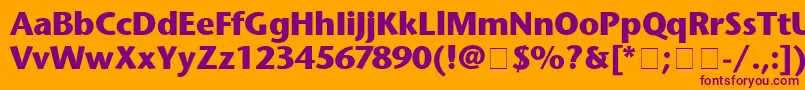 Шрифт StoneSansBold – фиолетовые шрифты на оранжевом фоне