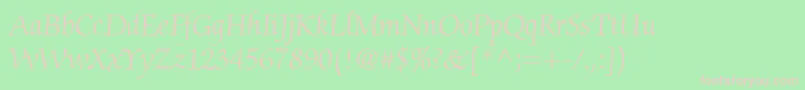 ChanceryScriptLightSsiLight Font – Pink Fonts on Green Background