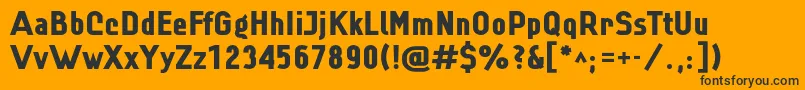 Linblk Font – Black Fonts on Orange Background