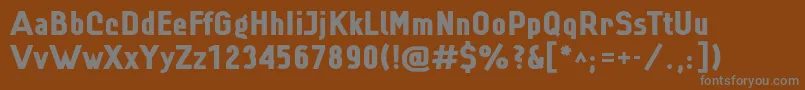 フォントLinblk – 茶色の背景に灰色の文字