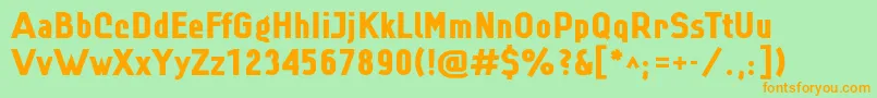 Linblk Font – Orange Fonts on Green Background