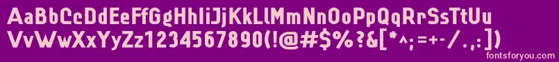 フォントLinblk – 紫の背景にピンクのフォント