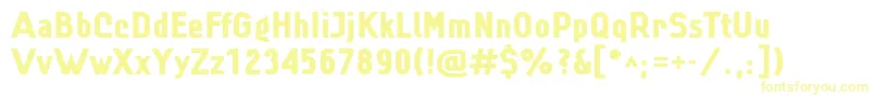 Linblk Font – Yellow Fonts on White Background