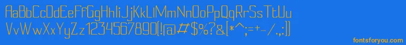 Conylight Font – Orange Fonts on Blue Background