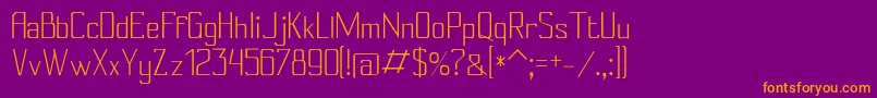 Conylight Font – Orange Fonts on Purple Background