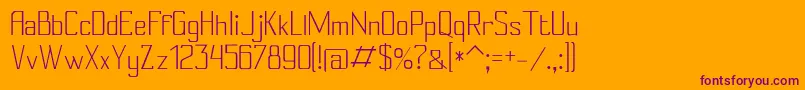 Conylight Font – Purple Fonts on Orange Background