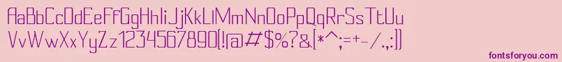 Conylight Font – Purple Fonts on Pink Background