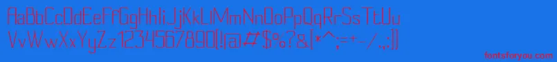 Conylight Font – Red Fonts on Blue Background